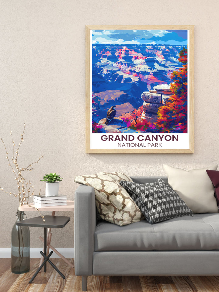 Arizona Trail Print highlighting the rugged beauty of the trail with Grand Canyon South Rim framed prints designed to elevate your living room decor