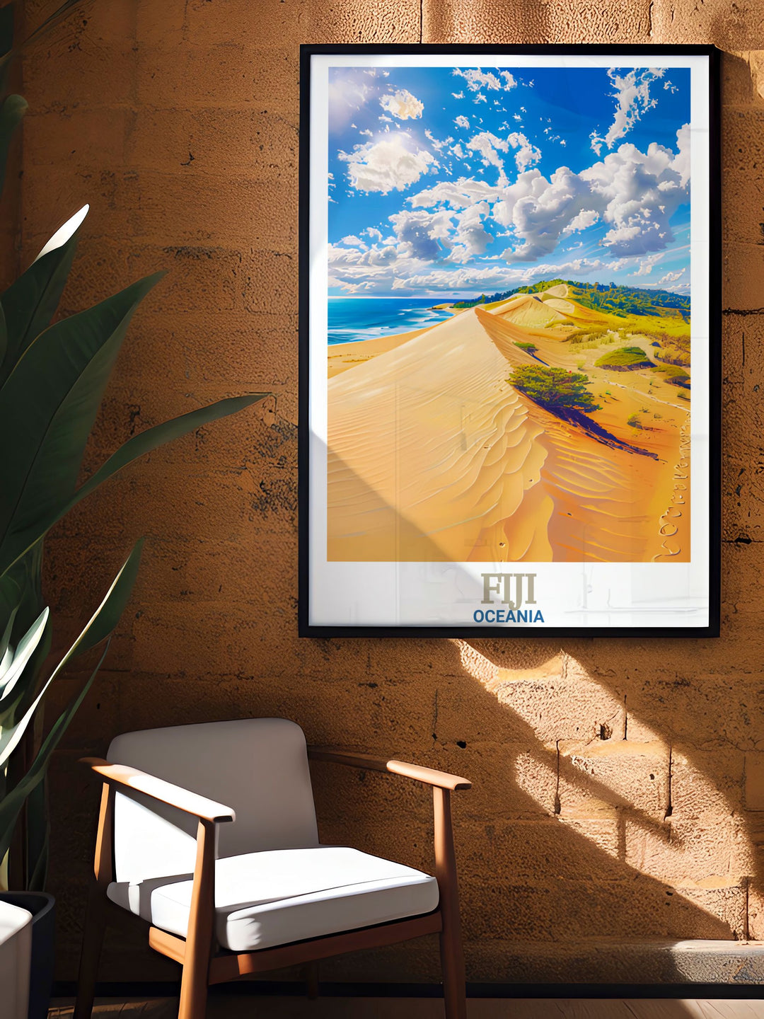 Sigatoka Sand Dunes National Park vintage print offering a nostalgic look at one of Fijis most treasured natural sites. This Sigatoka Sand Dunes National Park wall art combines classic charm with contemporary style perfect for any decor.