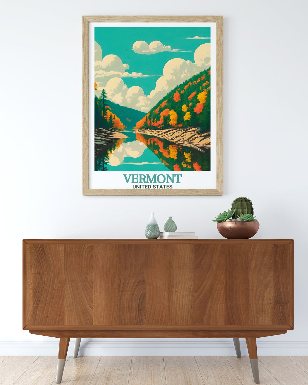 Quechee Gorge Framed Prints and Vermont Ski Poster featuring Stratton and Burke Mountain. These beautiful prints offer an elegant way to display your love for skiing and Vermonts natural beauty in your living room or office decor.