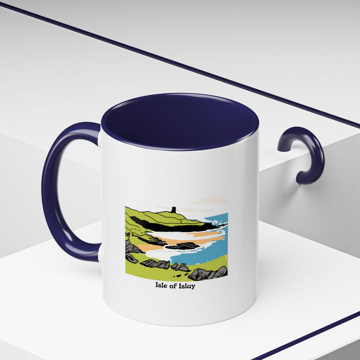 A beautifully crafted Isle of Islay mug featuring vivid artwork of the Scottish island. This durable ceramic mug is microwave-safe and dishwasher-safe, making it perfect for daily use while adding a touch of Islay’s natural beauty to your collection.