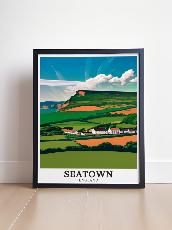 Transform your home with Seatown Beach Art and Golden Cap Jurassic Coast Stunning Prints. These elegant pieces of wall art bring the calm and beauty of Dorsets famous beaches to your living room perfect for creating a peaceful coastal retreat