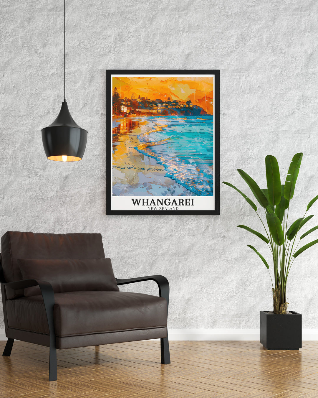 Whangarei Vintage Poster offering a nostalgic representation of Whangareis most beloved landmarks. This New Zealand travel print features the iconic Whangarei Falls and the tranquil Hatea River, making it an excellent choice for those who appreciate vintage inspired decor.