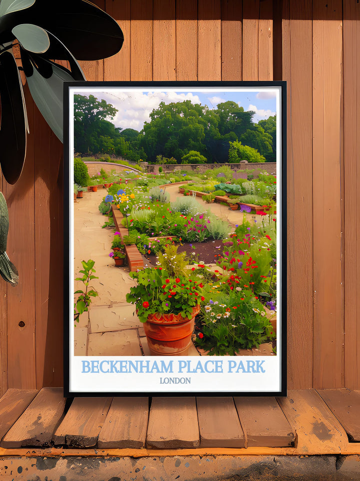 Canvas art piece of Beckenham Place Park capturing the rich textures and colors of the parks diverse landscapes, from the meadows to the woodlands and historic buildings, making it a captivating focal point for any room.