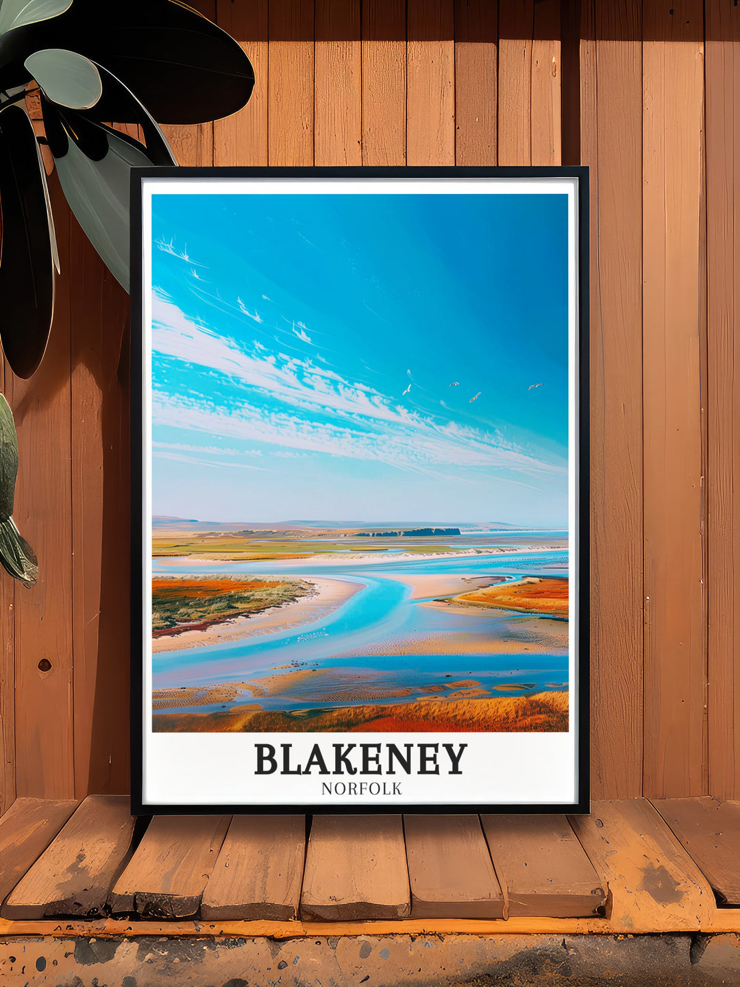 Norfolk Vintage Poster offers a nostalgic look at the beautiful coastal landscapes of Blakeney Point, blending history and nature in one stunning piece of travel art. Perfect for collectors and nature lovers alike.