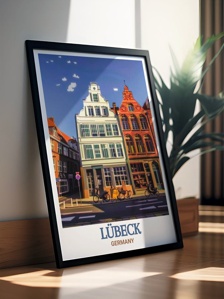 Stunning Germany wall art showcasing Buddenbrook House in Lubeck this Lubeck art print is an ideal addition to your home decor capturing the architectural beauty and historic significance of this famous German landmark in exquisite detail