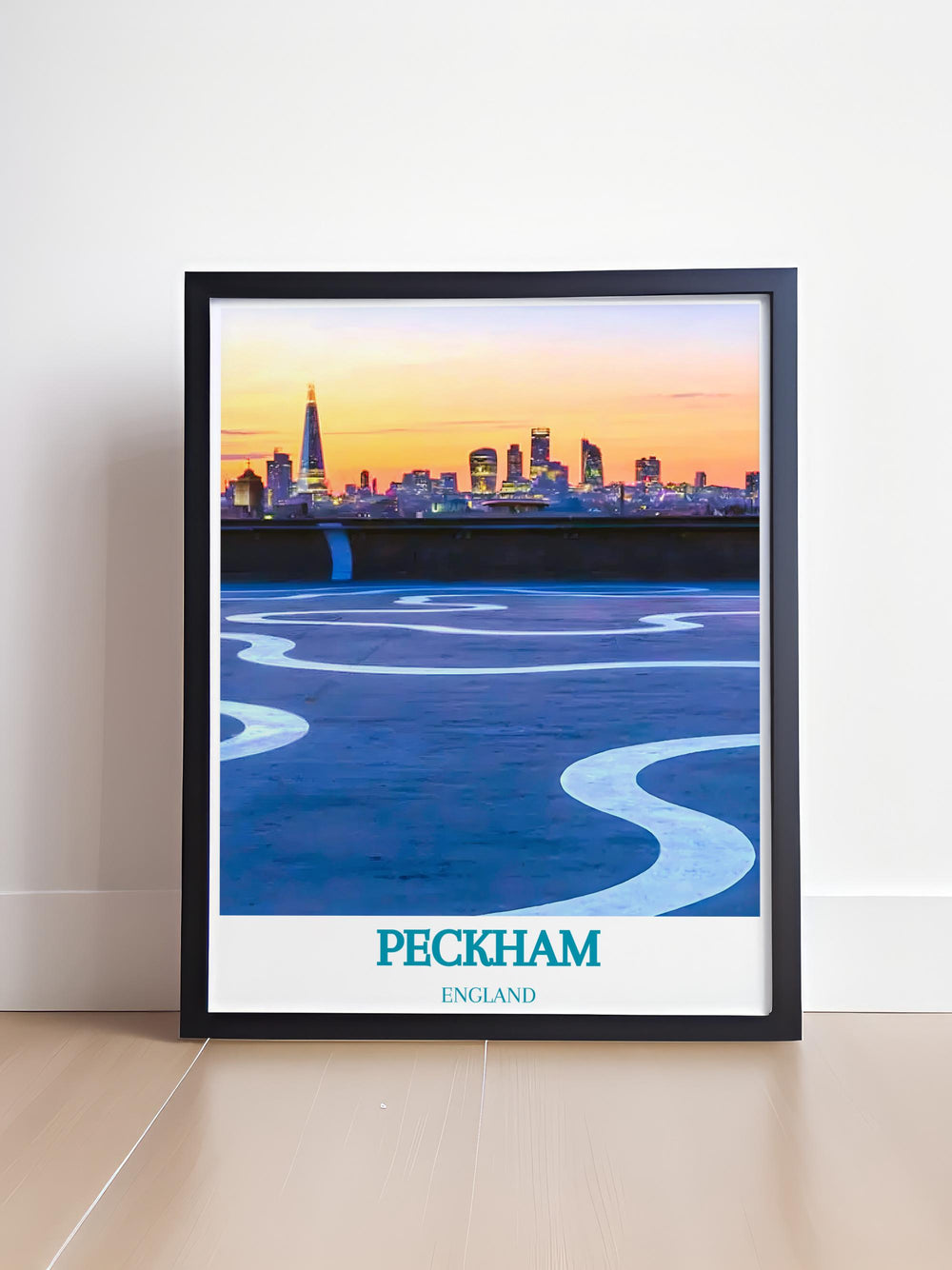 Bold Tendencies at Peckham Multi Storey Car Park framed print highlighting dynamic street art in South London ideal for home decoration with a unique urban aesthetic.