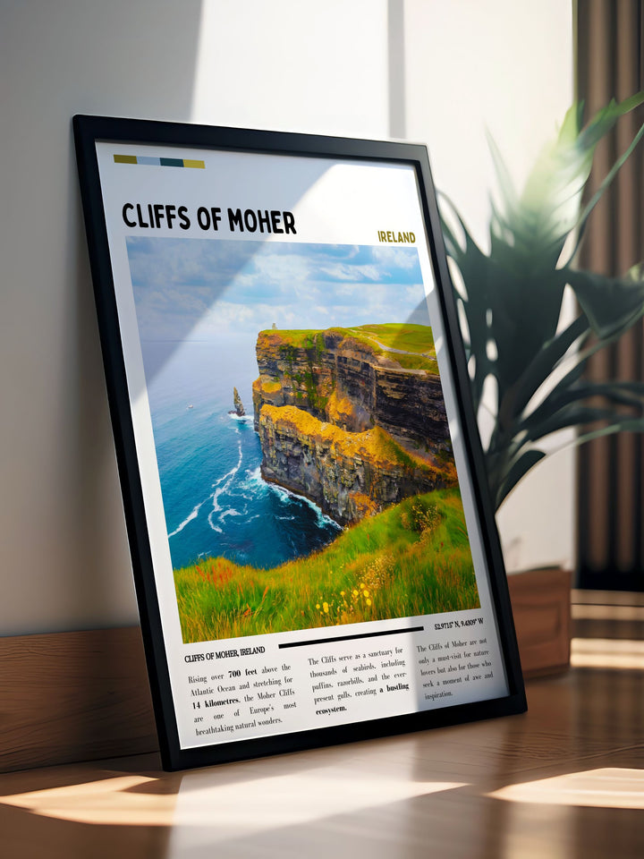 Moher Wall Print showcasing the stunning Cliffs of Moher perfect for adding a touch of Irelands natural beauty to any home decor a thoughtful gift for any occasion