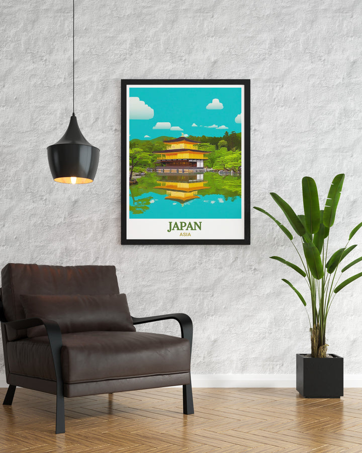 Osaka Art and Kyotos Kinkaku ji modern prints bring the beauty of Japan into your home with our stunning collection of Japan posters and prints perfect for adding a touch of sophistication