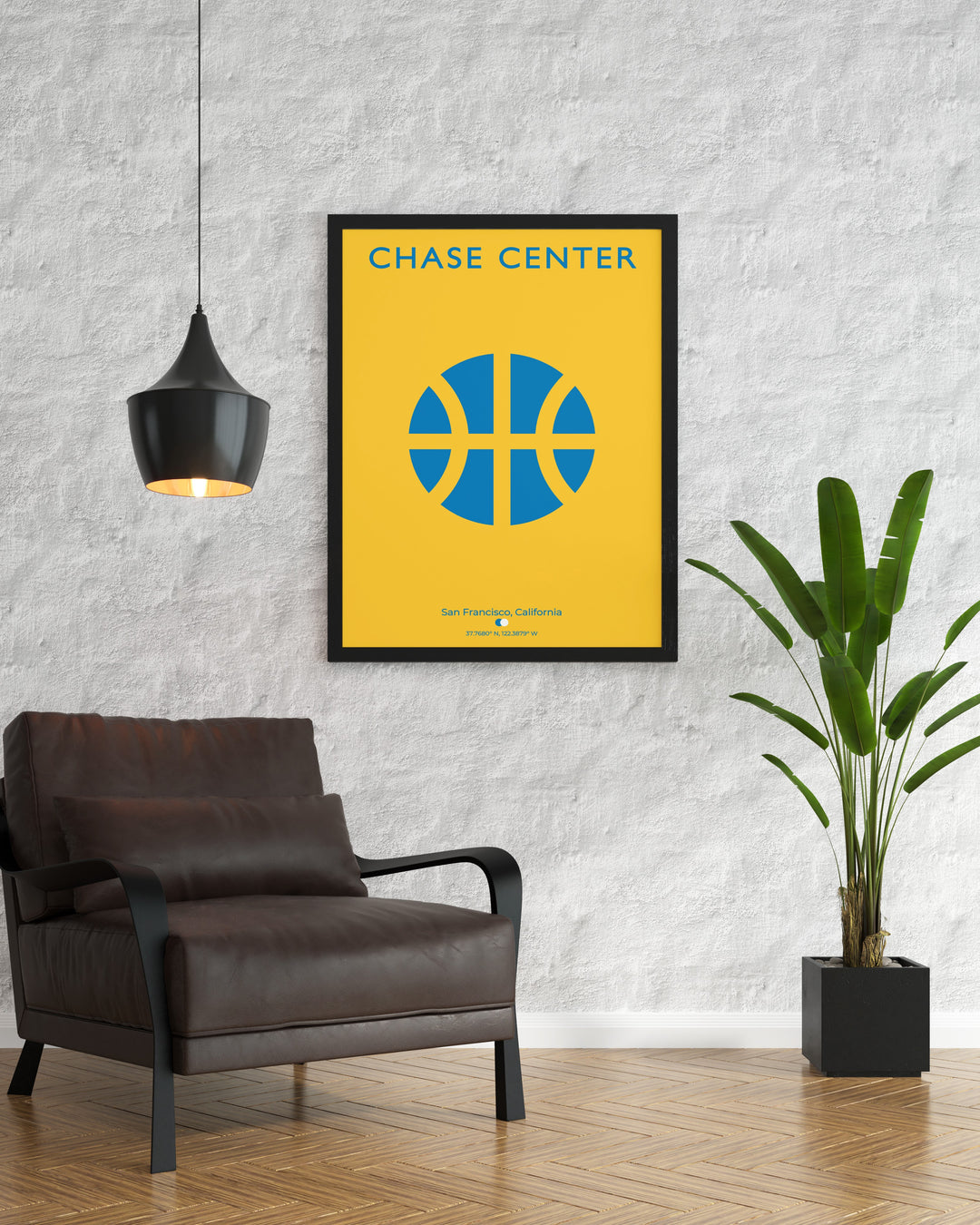 Retro Chase Center Poster capturing the spirit of Golden State Warriors basketball with a unique California flair perfect for dorm room decor or as a thoughtful gift for boys dads or basketball fans who appreciate bold and stylish wall art.