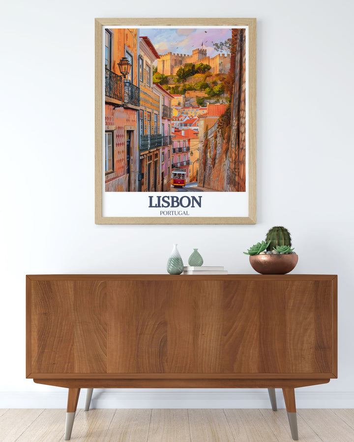 Portugal Art Decor featuring Alfama District and Sao Jorge Castle offers a unique and sophisticated touch to your interior design Whether as a gift or personal decor this Lisbon Print adds a cultural element to any room