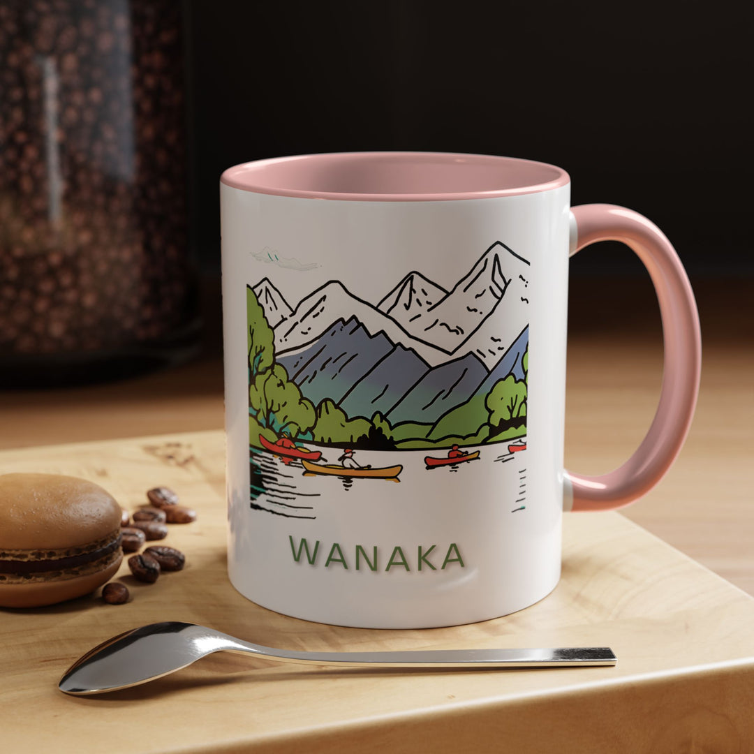 This Wanaka mug combines practical function with artistic beauty, displaying intricate artwork of the towns vibrant culture. Made from high-quality ceramic, dishwasher and microwave safe, suitable for everyday use or as a special keepsake for those who love Wanaka.