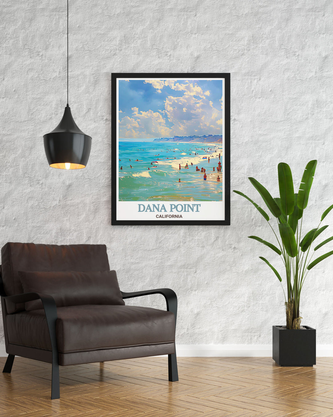 Discover the beauty of Doheny State Beach with this stunning California travel poster. Perfect for gifting or decorating your space this artwork showcases the breathtaking scenery of one of Californias hidden gems.