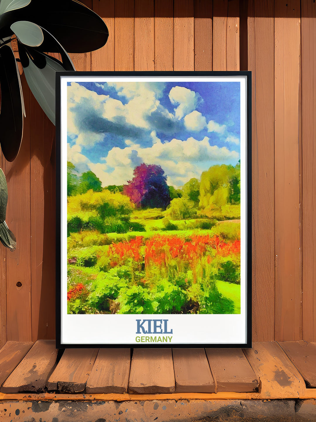 Capture the spirit of Kiel with this wall art print featuring the Botanical Garden Kiel, a must have for lovers of nature and travel. This artwork is a great gift for any occasion, blending vibrant colors with serene beauty.