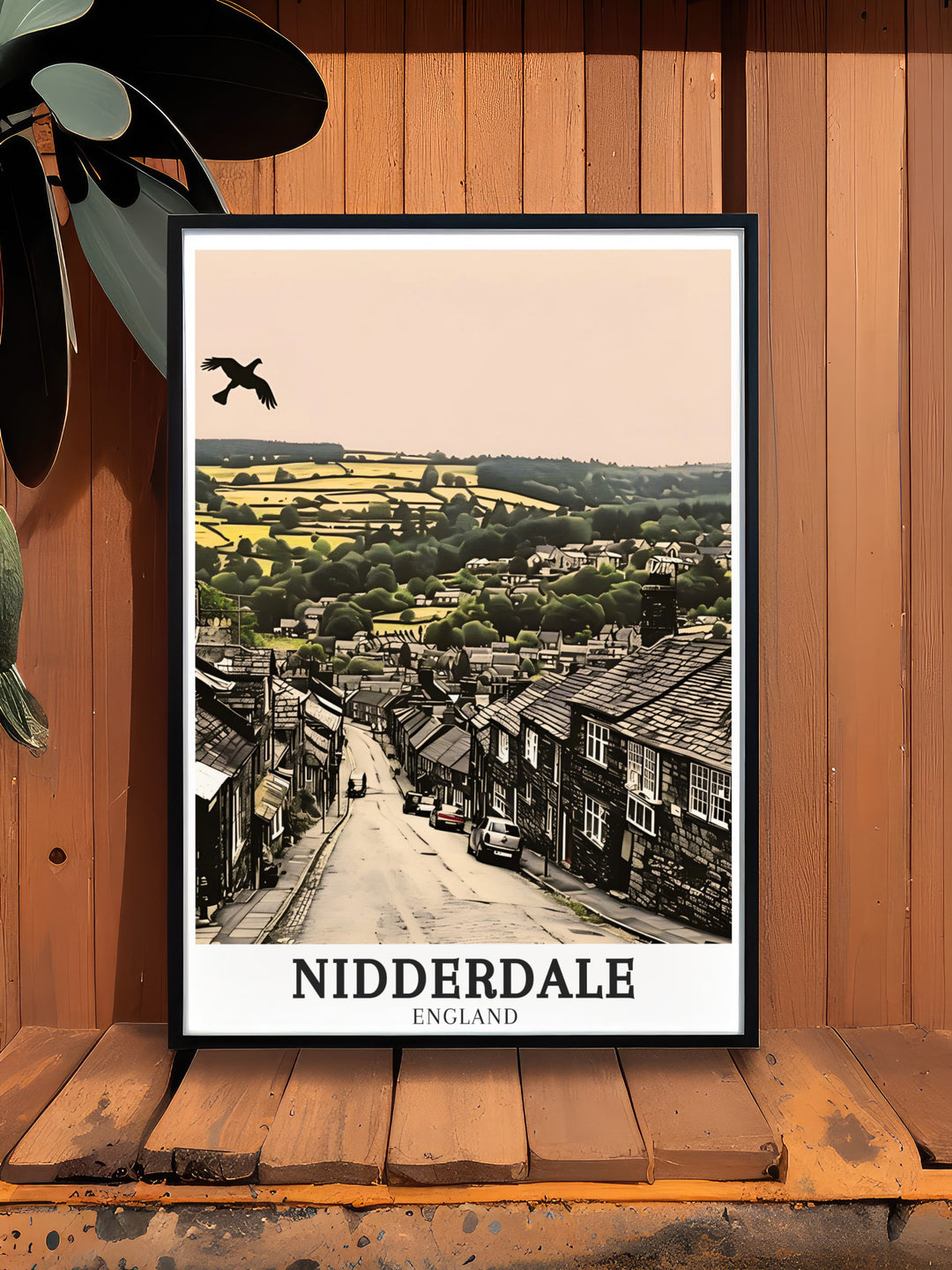 Nidderdale framed print showcases the serene beauty of the Yorkshire Dales, featuring rolling hills, lush landscapes, and the iconic Pateley Bridge. Perfect for nature lovers, this British countryside travel print captures the peaceful charm of Nidderdale AONB in stunning detail.