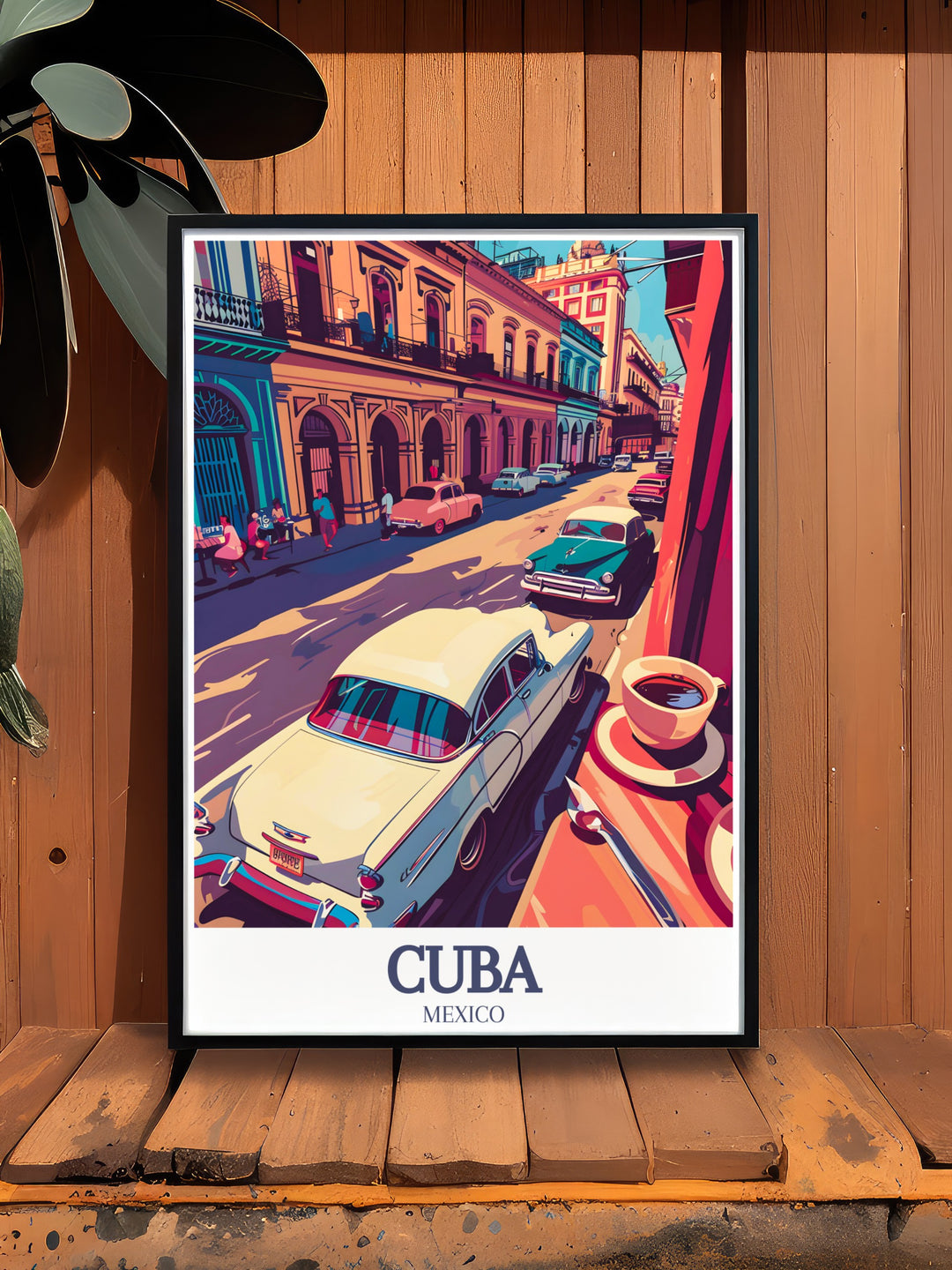 Experience the vibrant streets of Old Havana with this Cuba Travel Print. The detailed illustration captures the lively colors, colonial architecture, and iconic street life that make Havana one of Cubas most unique and historic cities. Perfect for travel lovers and Cuban culture enthusiasts.