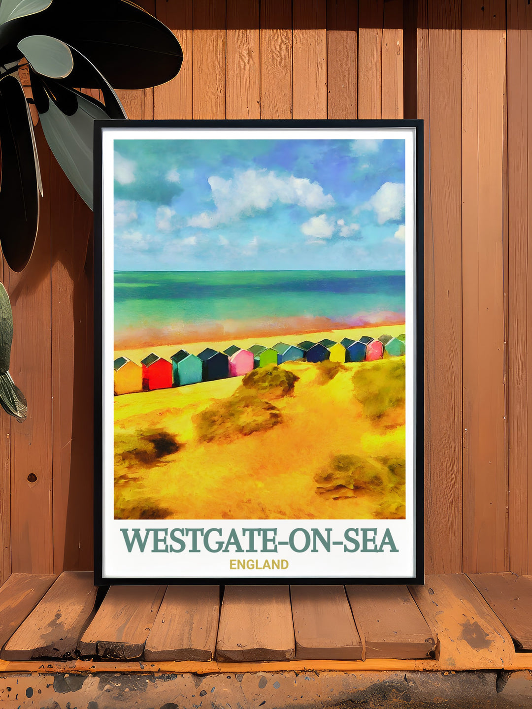 This Westgate on Sea poster print captures the peaceful beauty of Kents West Bay Beach, showcasing the towns golden sands and tranquil waters. Perfect for coastal décor or a gift for travel lovers, this artwork brings the serene atmosphere of the English seaside into your home.