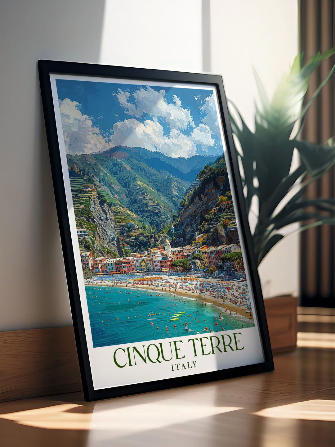 Monterosso al Mares beach photo capturing the essence of Cinque Terre a stunning piece of wall art that brings the charm and beauty of this iconic Italian village to your living space perfect for colorful art enthusiasts.