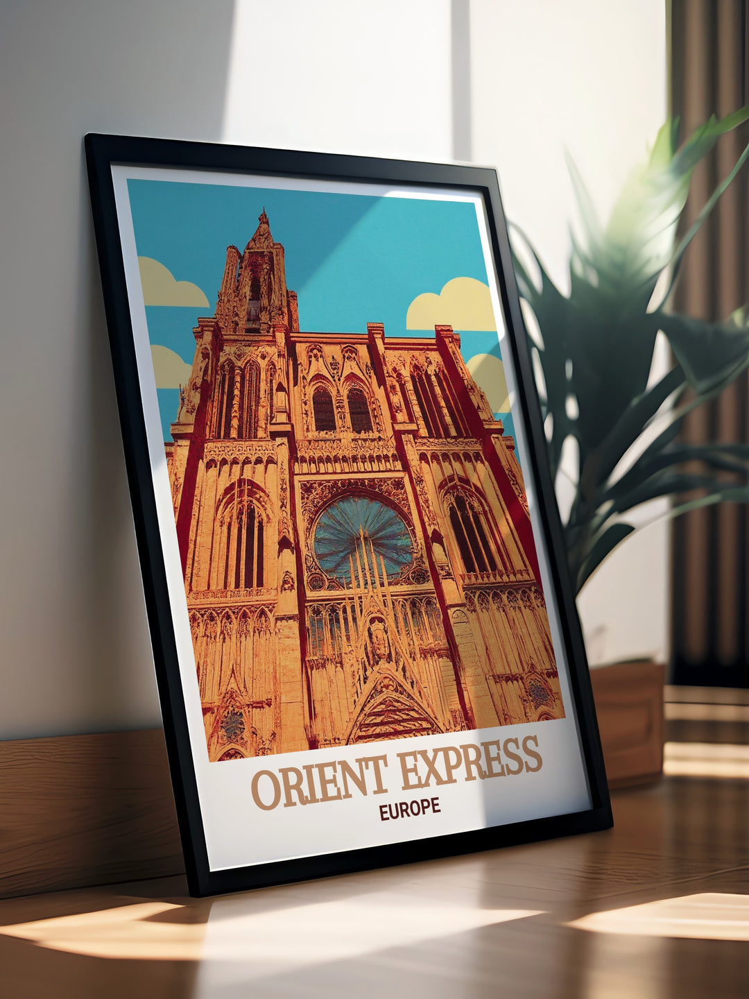 Experience the elegance and luxury of the Orient Express through this travel print, highlighting the iconic train as it journeys through Europes most picturesque landscapes. Ideal for commemorating historic journeys or adding a touch of sophistication to your art collection.