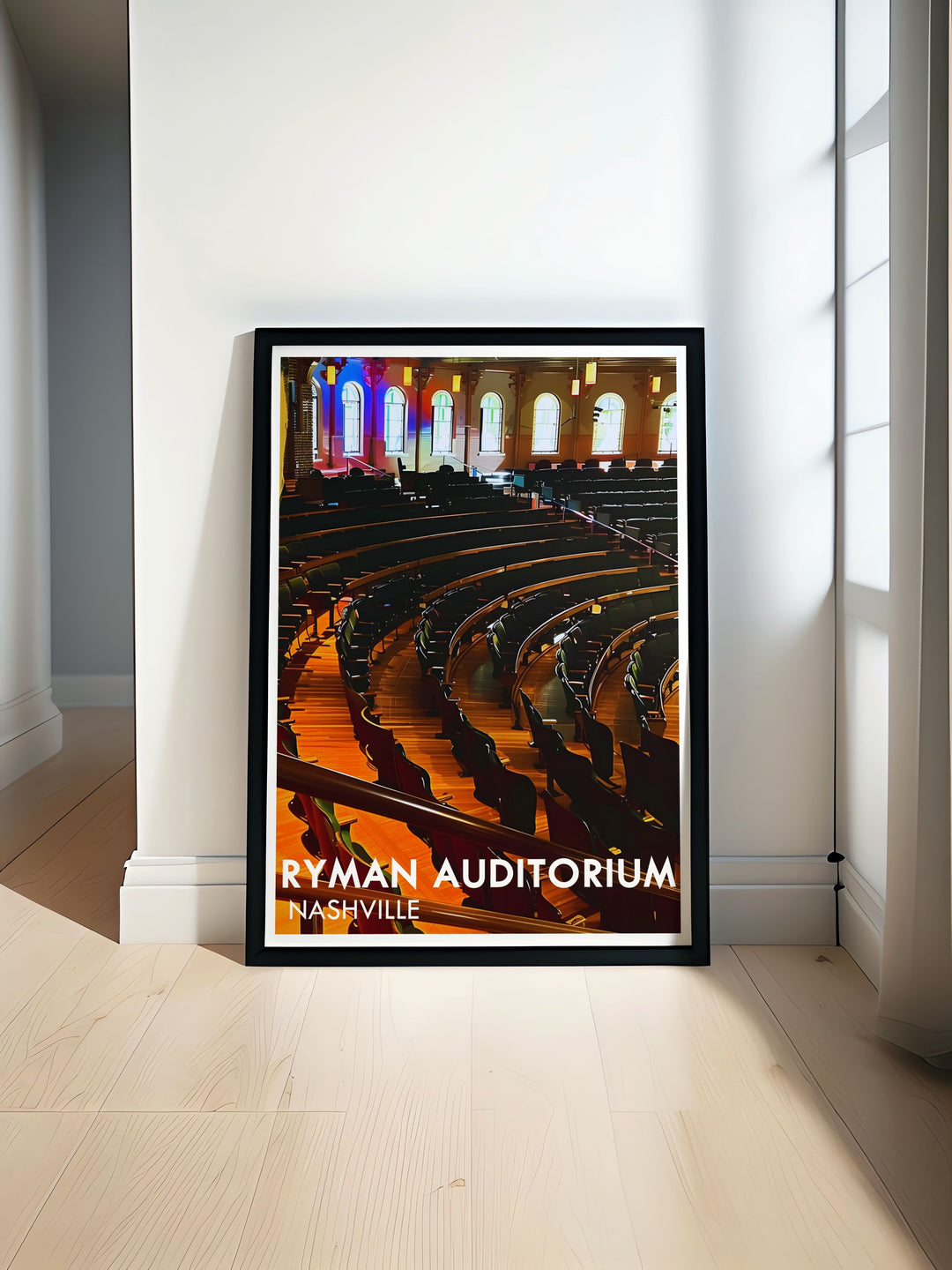 Stage and Auditorium framed prints featuring Ryman Auditorium perfect country music art for your home stunning Nashville Tennessee decor