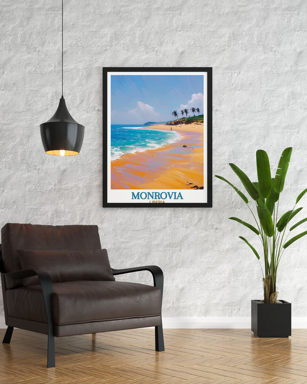 ELWA Beach framed print showcasing the beautiful coastline and tranquil waters ideal for those who appreciate sophisticated beach themed artwork that adds a touch of serenity to any room