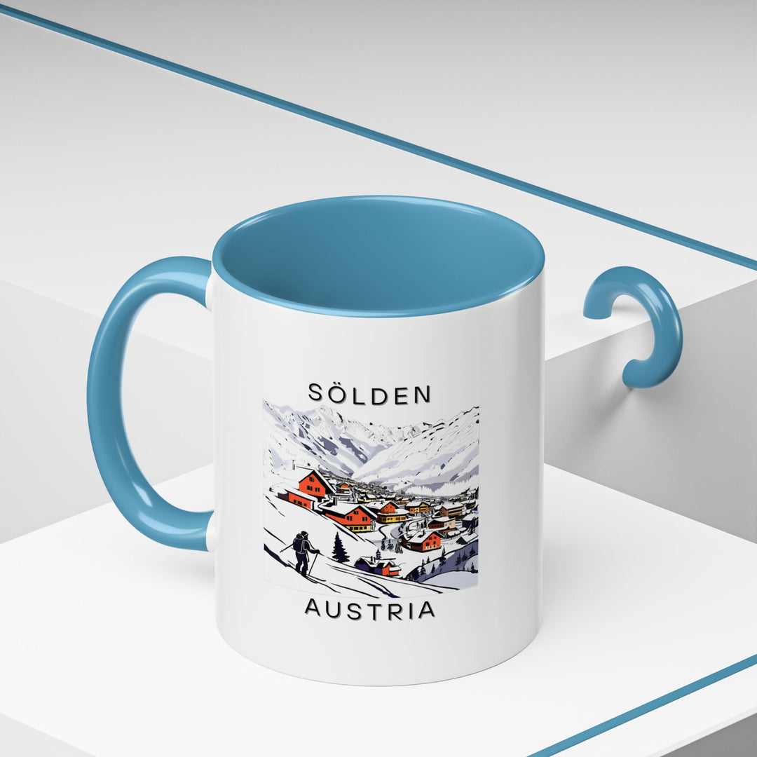 This Sölden Austria mug brings the alpine beauty of Austria’s ski resort town to your home. Featuring a stunning landscape design, it’s perfect for sipping your favorite beverage. Dishwasher and microwave safe, it’s ideal for daily use or as a thoughtful gift.