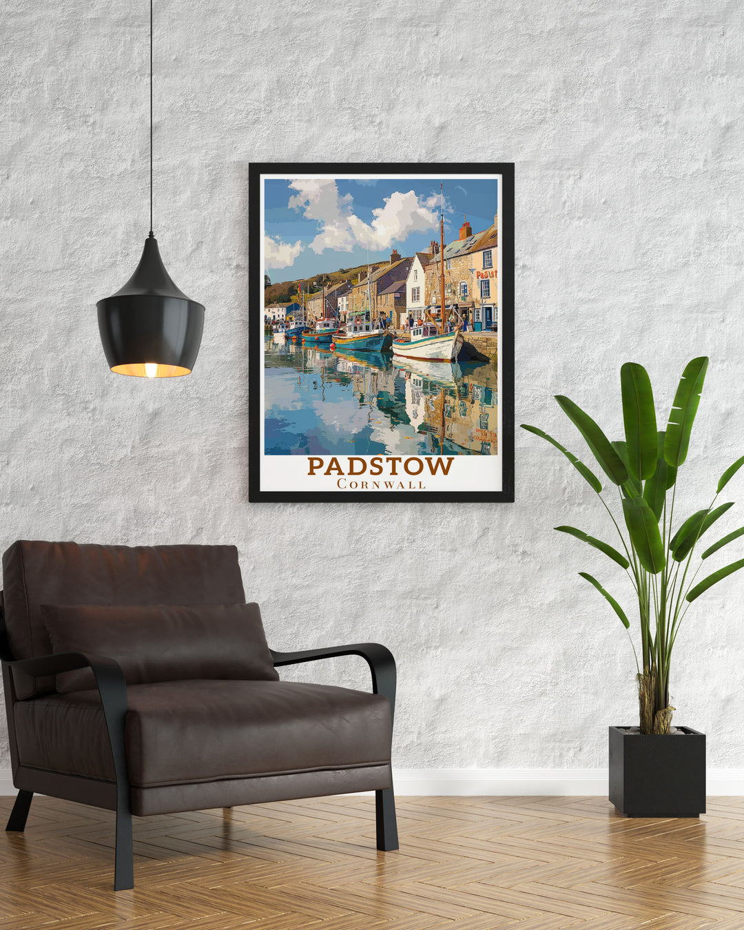 Cornwall print of Padstow Harbor showcasing the picturesque fishing town perfect for UK travel poster collections and anyone who appreciates Cornish paintings and elegant home decor a stunning addition to any room with its tranquil coastal scenes