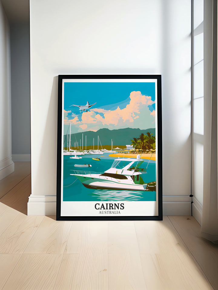 Stunning Cairns Art Print showcasing the vibrant beauty of Australia Wall Art. Perfect addition to your home decor or as a thoughtful gift. Featuring Lizard Island North Queensland this art print captures the breathtaking landscape and natural wonders of Australia