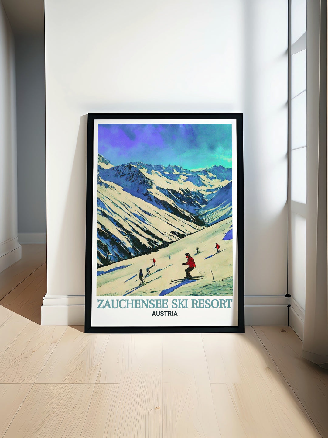 Tauernkar Modern Print featuring majestic alpine views and stunning snowy peaks ideal for adding elegance to any living space with its vibrant design