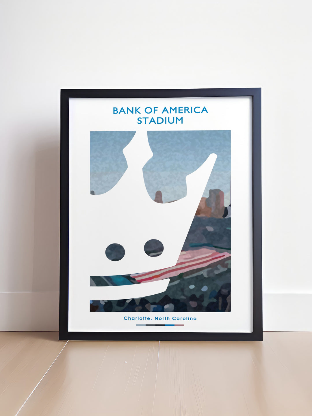 Sports Office Art showcasing the Carolina Panthers and Bank of America Stadium ideal for adding a professional yet sporty touch to your workspace