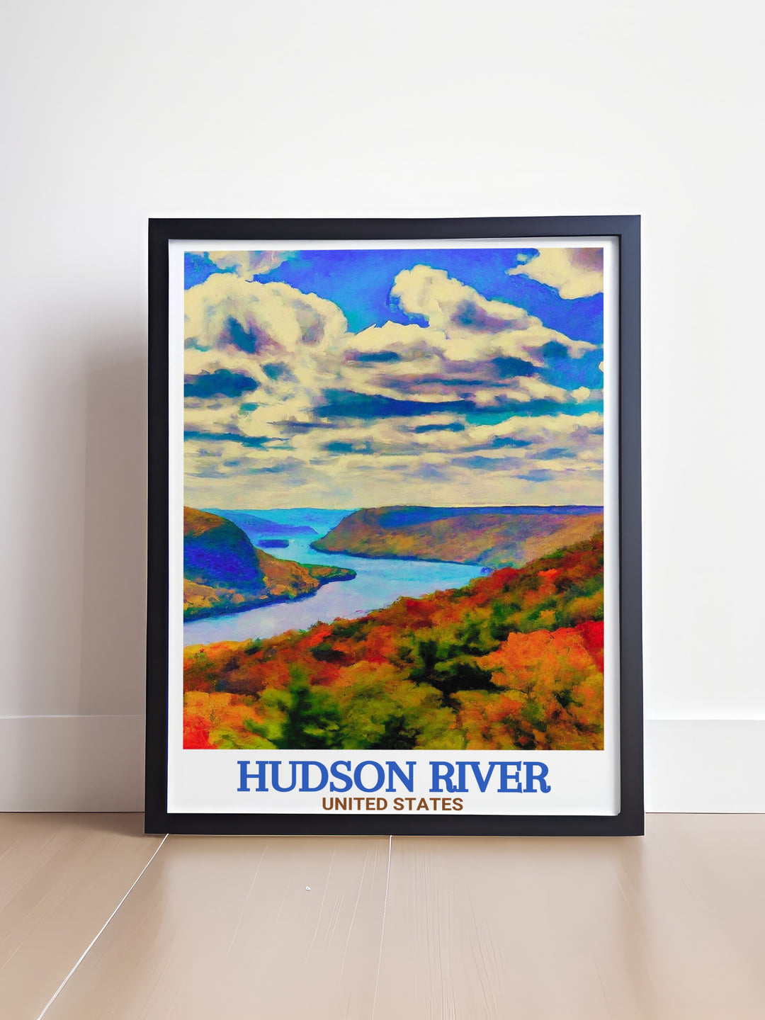 Celebrate the natural beauty of the Hudson River and the surrounding Hudson Highlands State Park with this captivating travel print. Ideal for home decor, this poster captures the essence of the New York landscape in a timeless design.