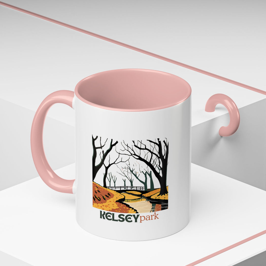 This Kelsey Park mug is a tribute to the park’s natural beauty. Its durable ceramic design and artistic details make it an excellent gift for travelers or a practical addition to your collection.