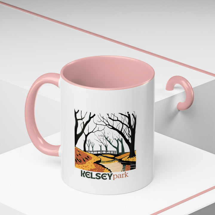 This Kelsey Park mug is a tribute to the park’s natural beauty. Its durable ceramic design and artistic details make it an excellent gift for travelers or a practical addition to your collection.