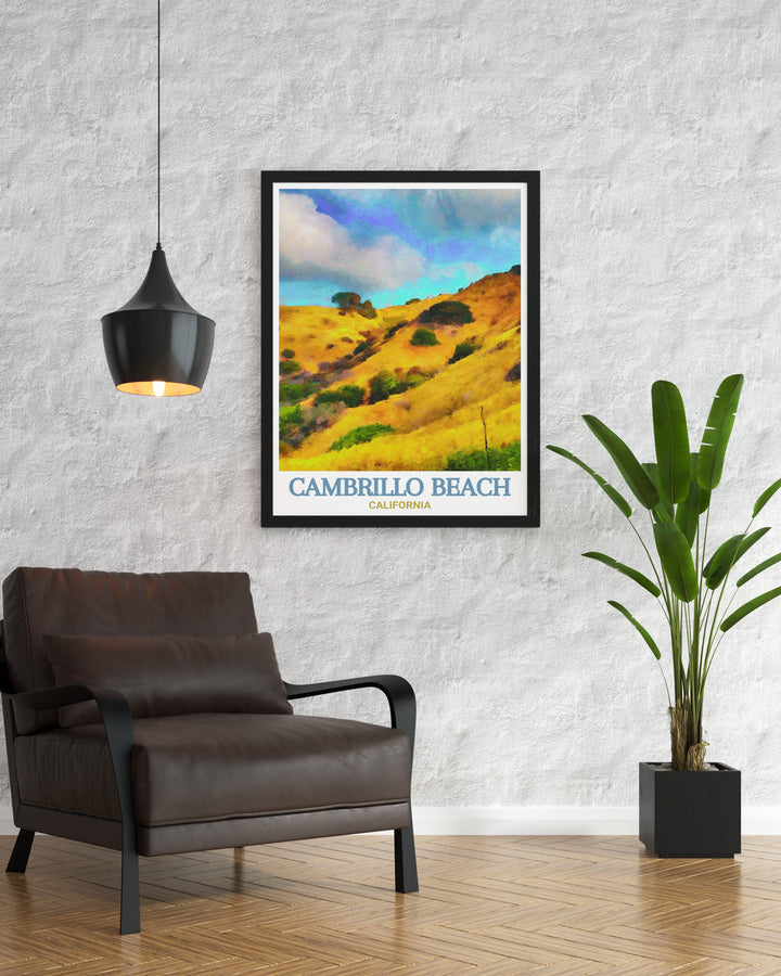 Discover the natural beauty of Point Fermin with this elegant California print. Featuring the iconic coastal cliffs this artwork is perfect for creating a serene and inspiring atmosphere in any room. Ideal for home decor or as a unique California gift.