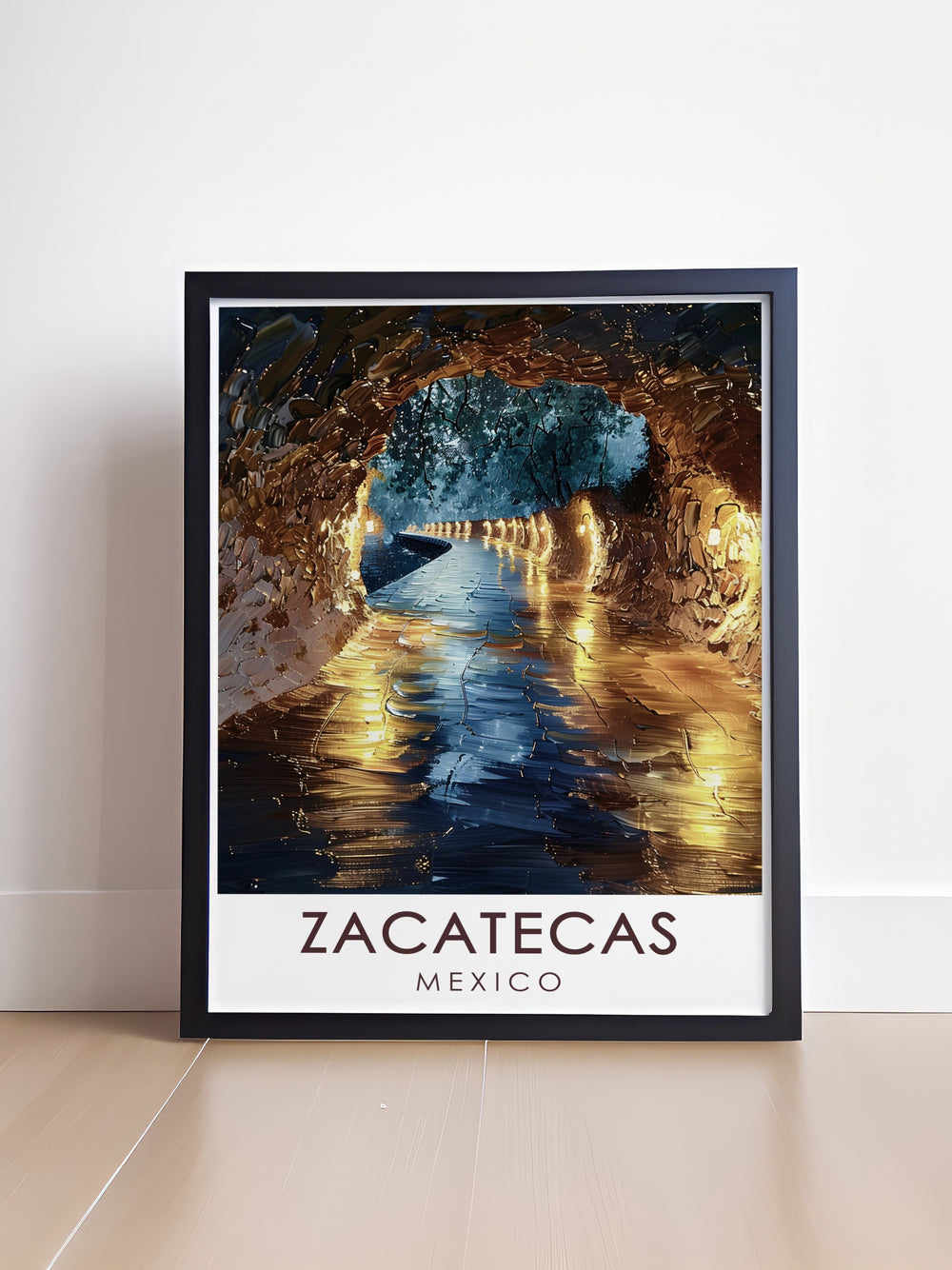 This Zacatecas print captures the grandeur of Mina El Edén, inviting viewers to explore its rich history and stunning architecture. Perfect for wall art enthusiasts, it reflects the spirit of exploration found in this remarkable city.