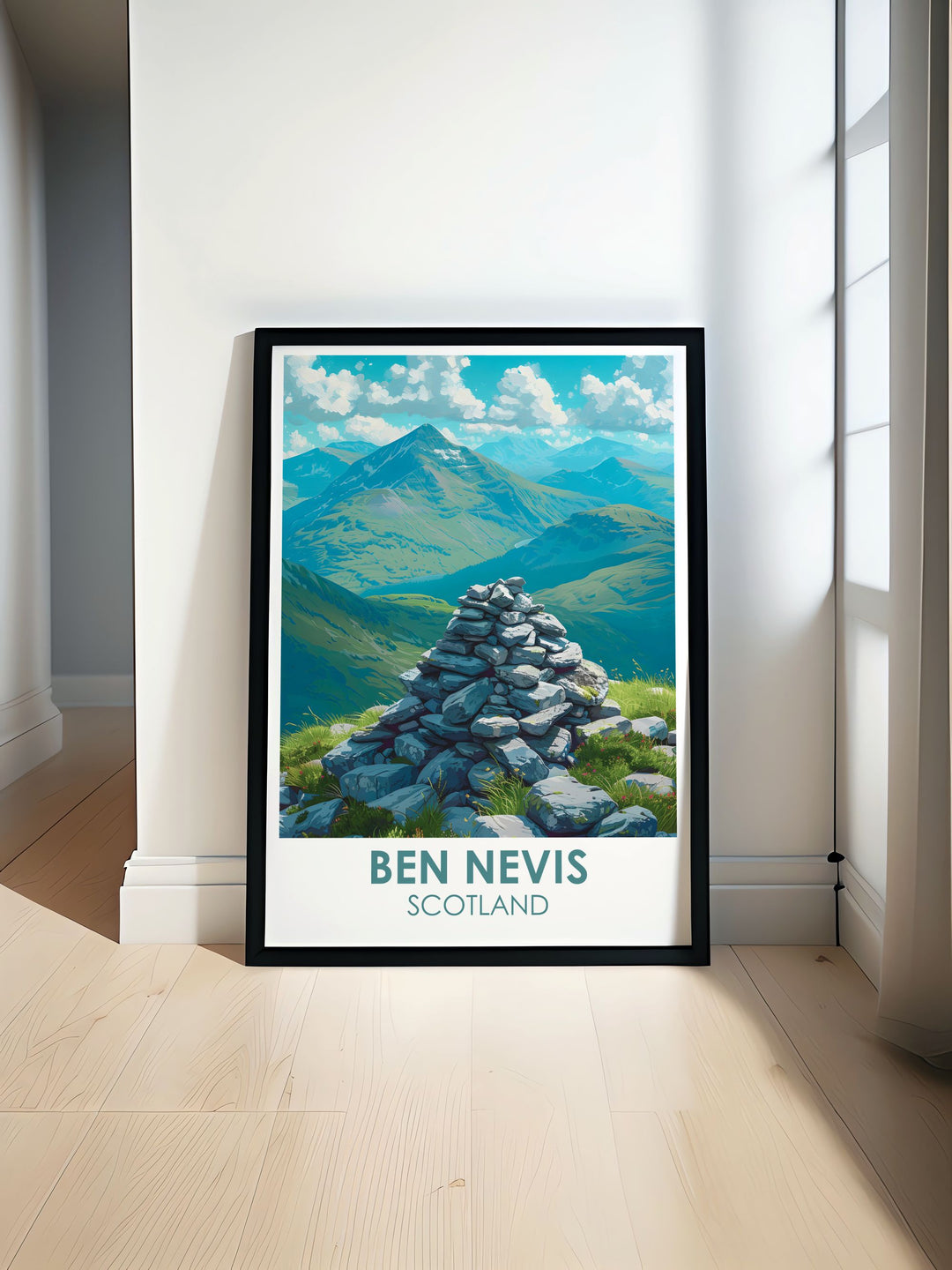 Ben Nevis Summit Modern prints showcasing the breathtaking views of the UKs highest mountain perfect for hiking enthusiasts and nature lovers looking to add a touch of Scotlands rugged beauty to their home decor