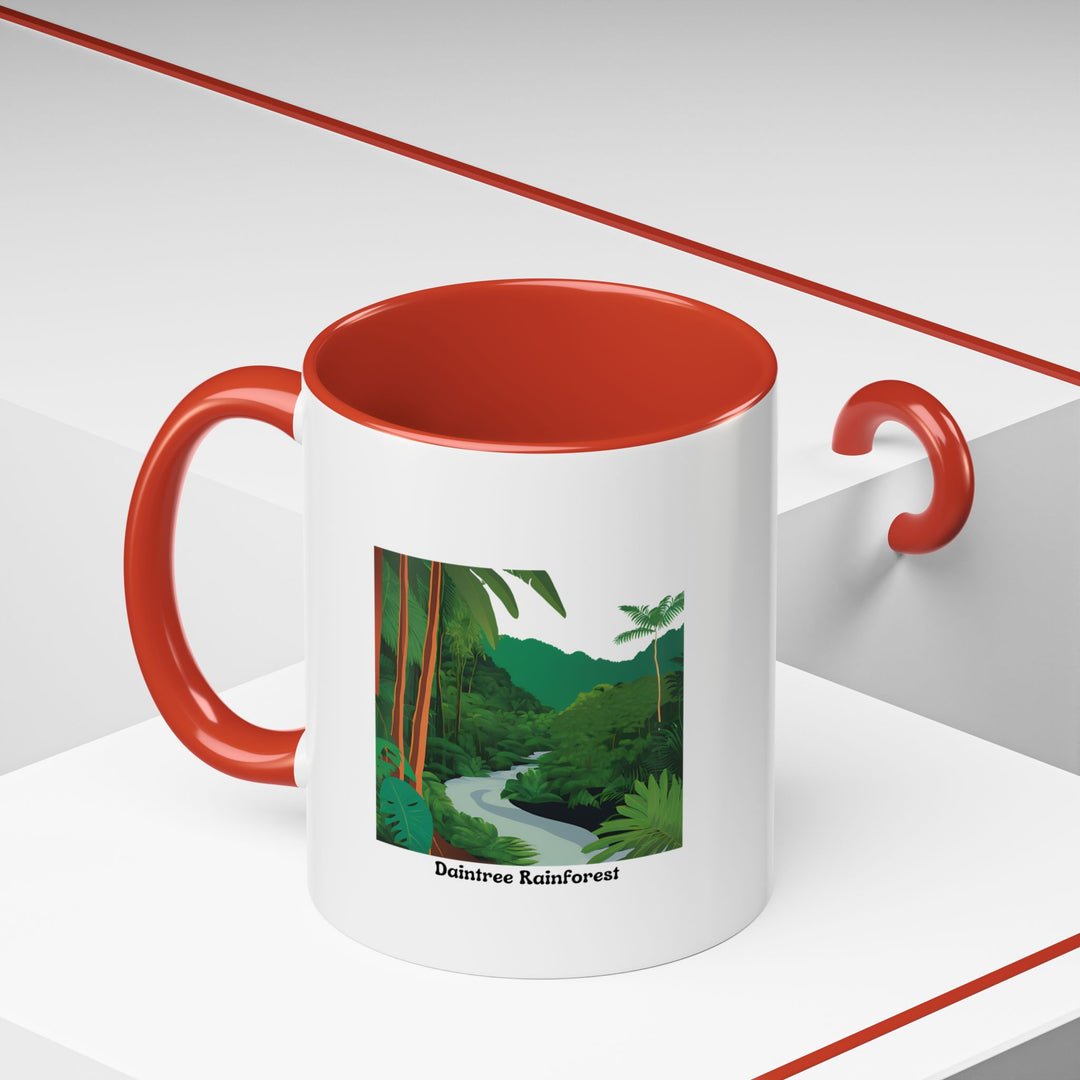 Artistic and functional, this Daintree Rainforest mug captures the serene beauty of the rainforest with detailed designs. Made from dishwasher-safe ceramic, it is perfect for daily coffee routines and serves as a meaningful gift for nature lovers.