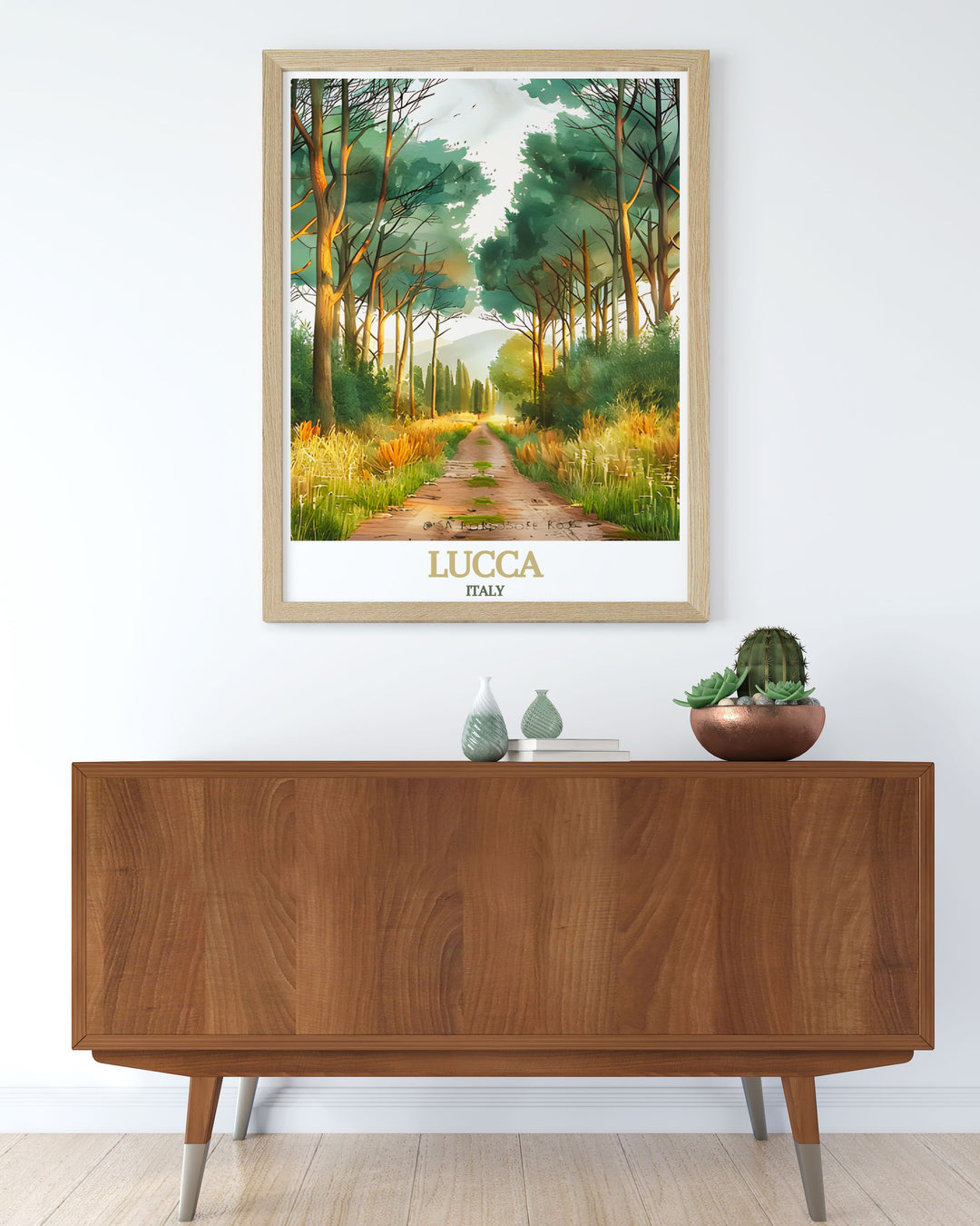 Lucca Photo Print capturing the citys vibrant essence and San Rossore Park modern art providing a tranquil and stunning visual perfect for living room decor and elegant home settings