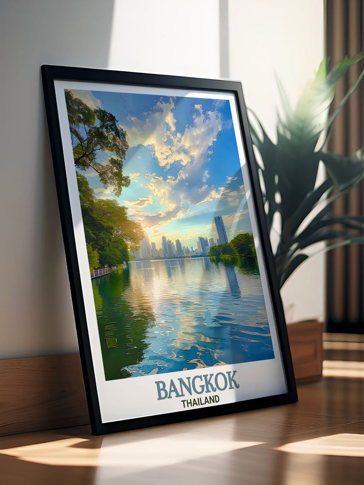 Lumphini Park Stunning Print capturing the peaceful charm of one of Bangkoks most beloved parks perfect for stylish and sophisticated home decor