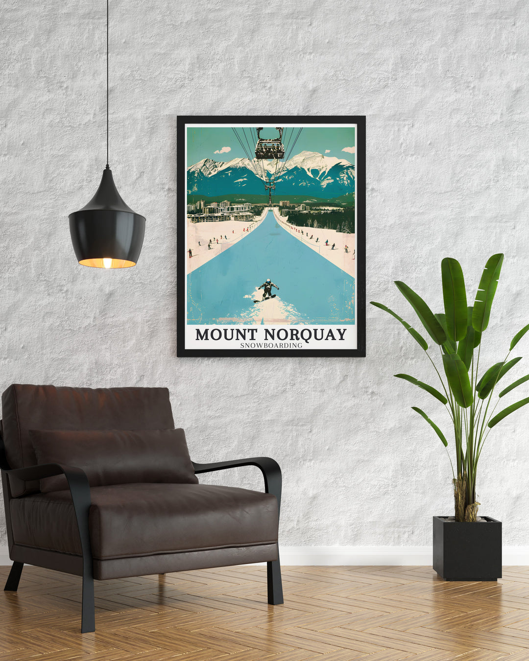 Banff Gondola Wall Art featuring the iconic views from the Banff Gondola, with the expansive Canadian Rockies stretching out into the distance. This print is a must have for those who have experienced or dream of exploring Banffs natural beauty.