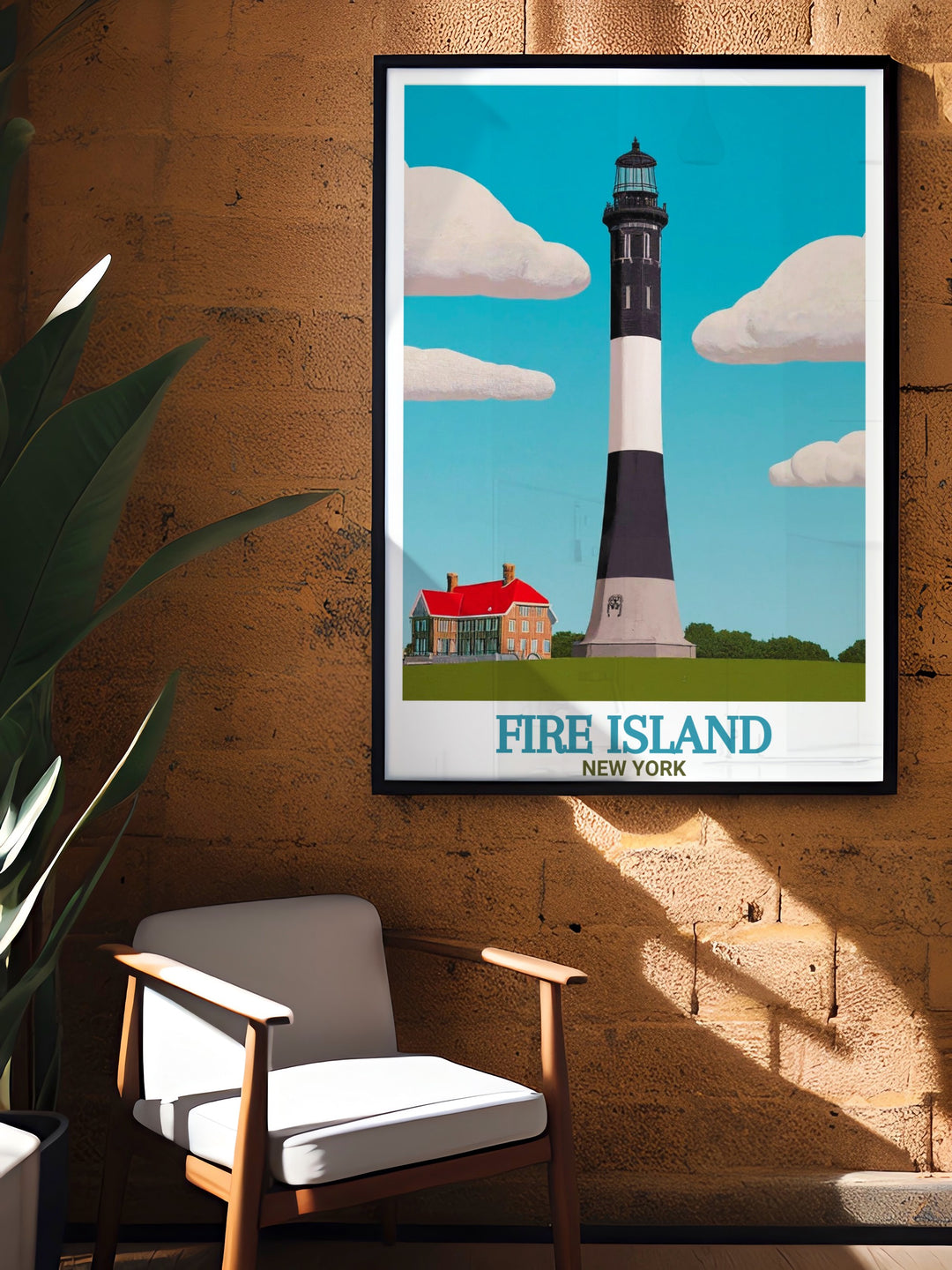 Fire Island Lighthouse canvas art brings the elegance of this historic structure to life, highlighting its role in guiding ships safely to New Yorks shores. This travel print adds a touch of maritime history and coastal beauty to any space, perfect for beach house decor.