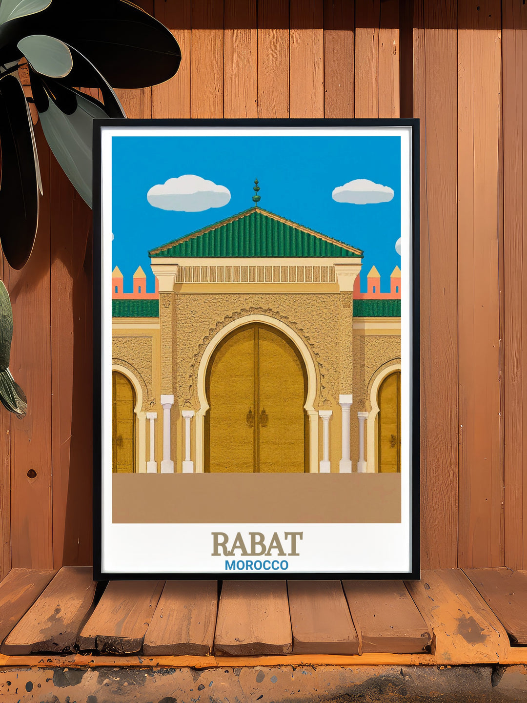 Personalized Rabat Artwork with Royal Palace a great choice for special occasions like anniversaries birthdays and holidays a stunning print that brings the magic of Rabat into your home a thoughtful and unique gift for art lovers