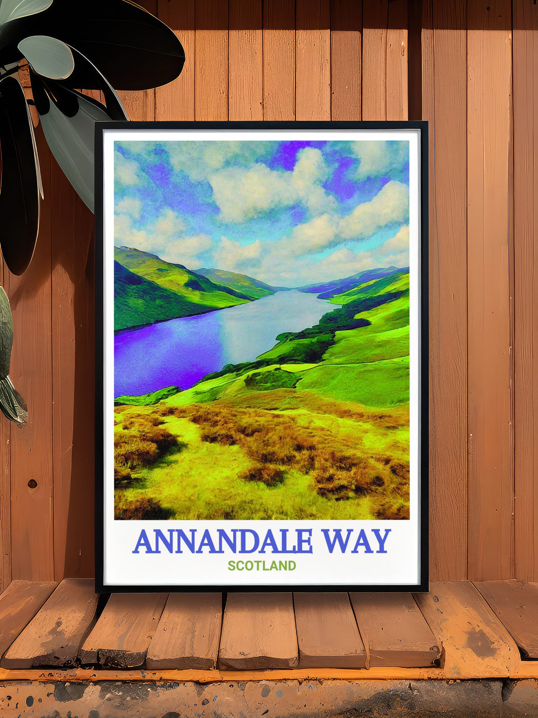 Annandale Way Art Print with Moffat Hills and St. Marys Loch offering a beautiful depiction of Scotlands natural beauty perfect for adding a touch of elegance to any room in your home and a must have for art collectors