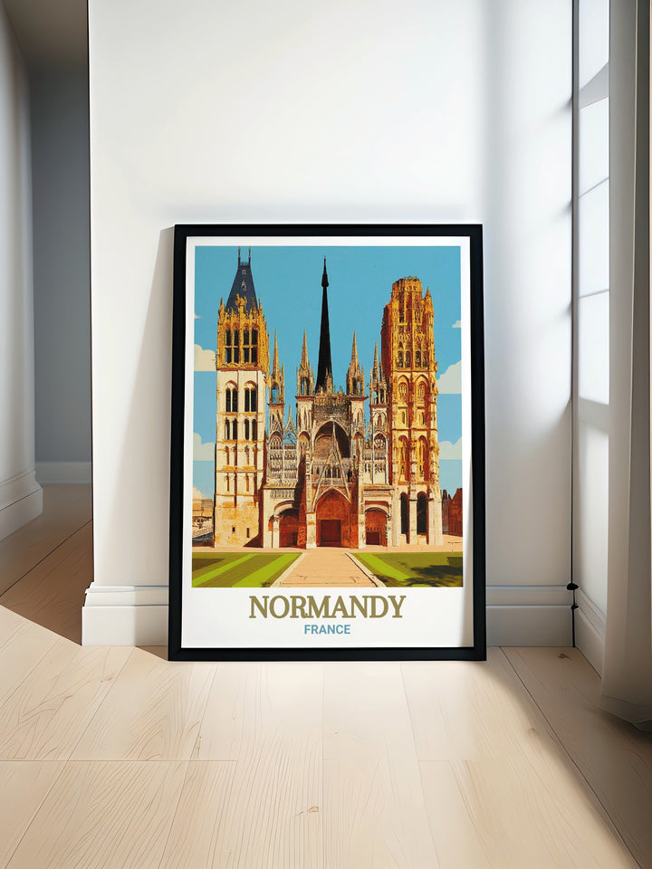 Enhance your home with stunning Rouen Cathedral modern prints that capture the intricate details and grandeur of this iconic Gothic landmark perfect for any room