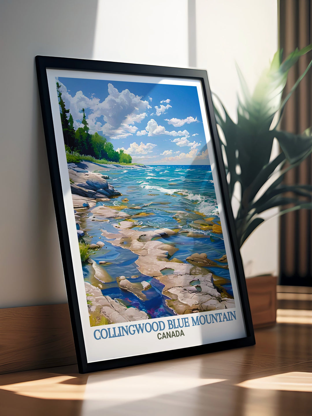 Collingwood Canvas Art showcases the natural beauty of Blue Mountain and Craigleith Provincial Park in Ontario, Canada. This print is a must have for anyone who loves exploring Canadas wilderness and wants to add a stylish, outdoor inspired touch to their home.