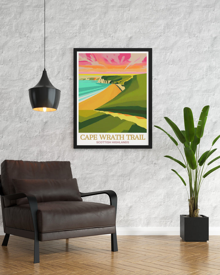 Sandwood Bay Canvas Art offers a stunning view of Scotlands remote coastline, capturing the serene beauty of one of its most iconic beaches. This artwork is perfect for those who find peace and inspiration in nature.