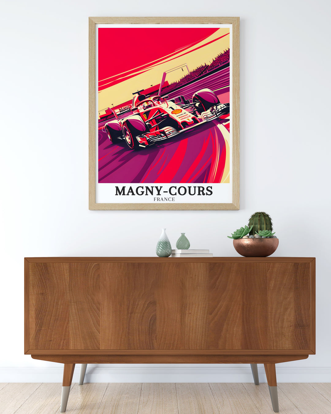 Featuring the Circuit de Nevers Magny Cours and the iconic Adelaide Hairpin, this wall poster is perfect for lovers of motorsport. The artwork captures the beauty and speed of one of Frances most famous racing venues.