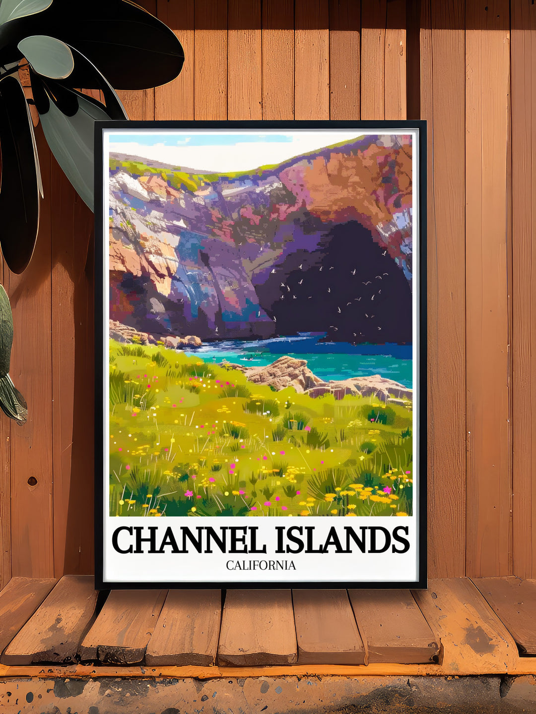Unique Santa Rosa Island, Torrey Pines groves poster showcasing the serene landscapes and iconic landmarks of Channel Islands National Park an excellent addition to any bucket list print collection.