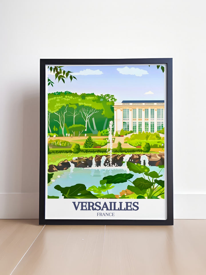 Estate of Versailles Wall Art showcasing the extensive gardens and stunning architecture of the palace. This piece adds a sophisticated and historical touch to any space, blending perfectly with modern or vintage decor.