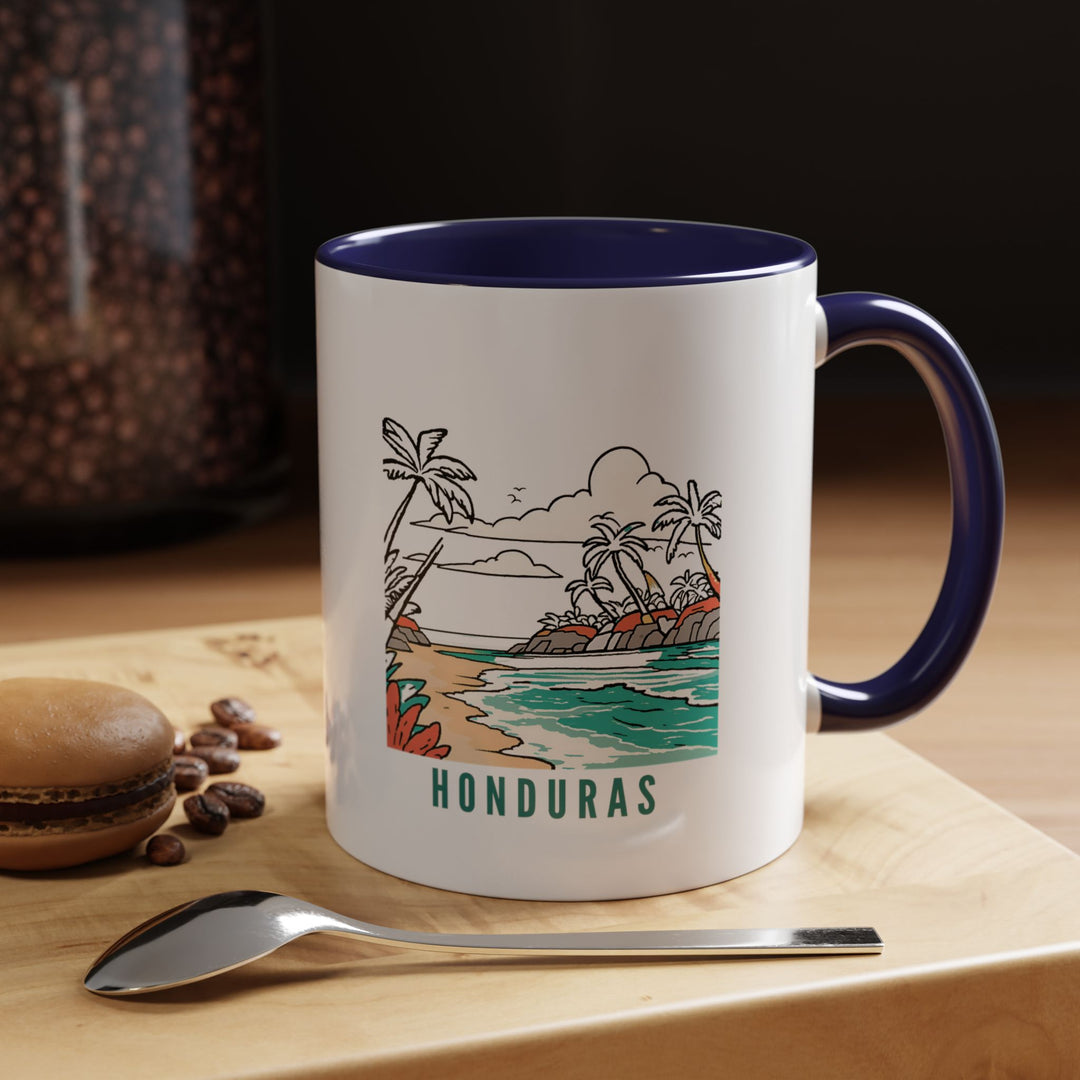 Bring the charm of Honduras into your home with this stunning ceramic mug. Designed with vibrant artwork inspired by Honduras, it is dishwasher-safe and perfect for coffee, tea, or gifting to friends and loved ones.