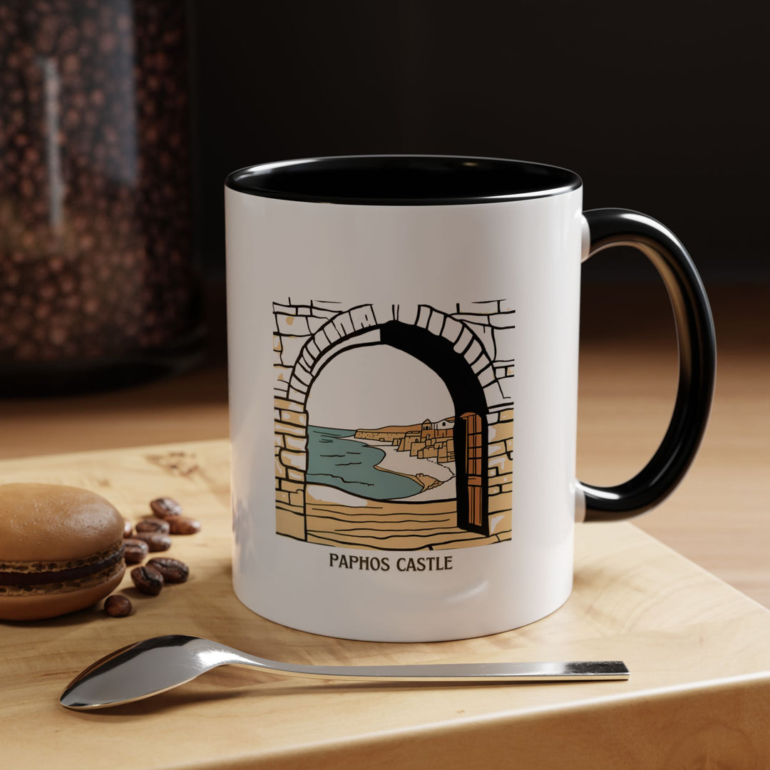 This Paphos Castle Cyprus mug combines artistic beauty with practical functionality. Featuring detailed artwork of the castle’s grandeur and picturesque surroundings, it is made from high-quality ceramic, dishwasher safe, and perfect for coffee or tea lovers.